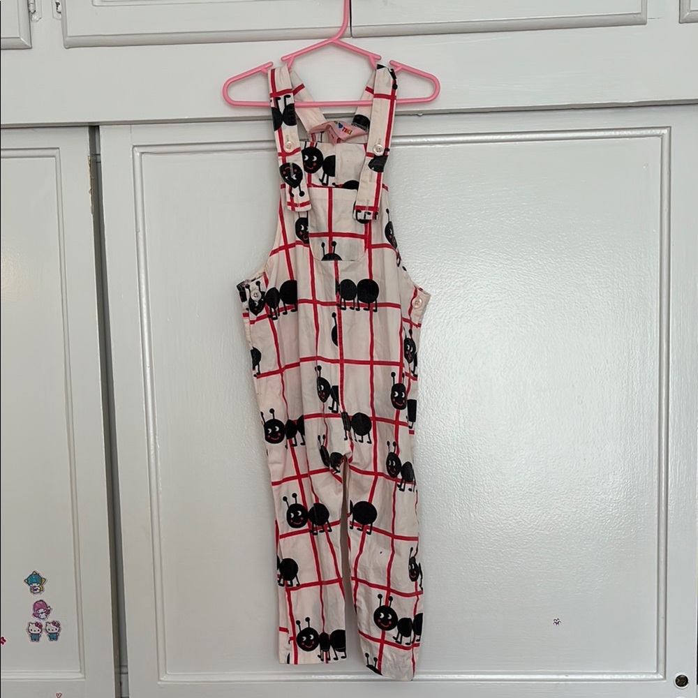 HUGO LOVES TIKI Red and White Overalls with ANT print